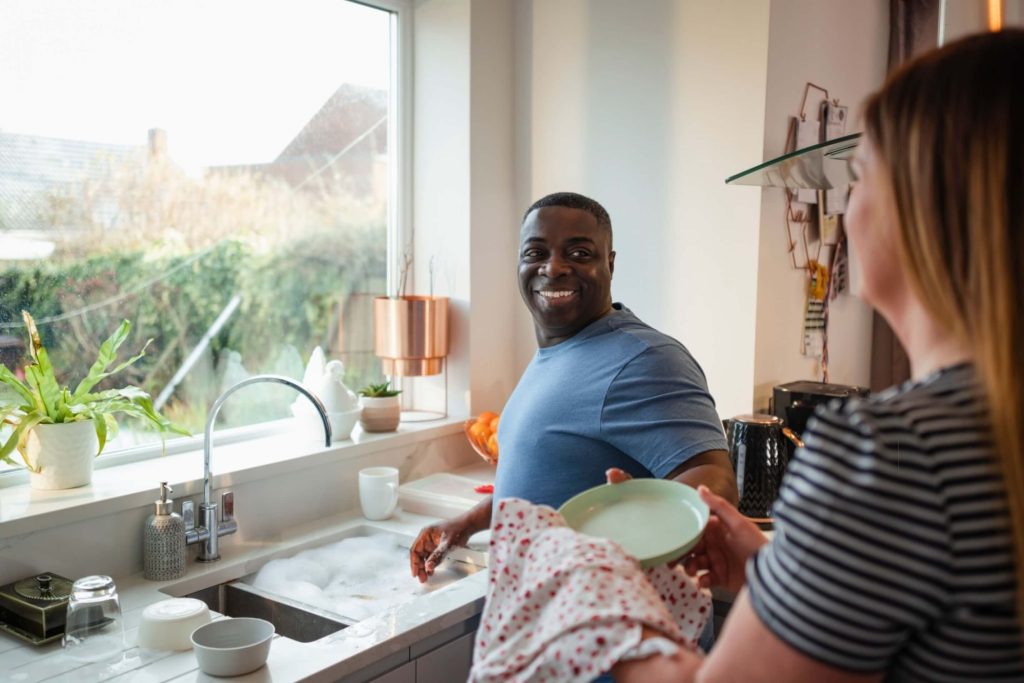 NDIS participant receiving support with household tasks in Perth